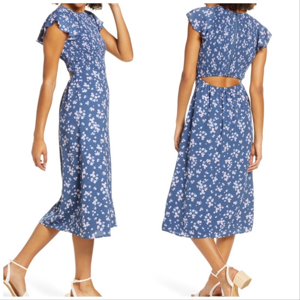 NWT Ali & Jay Floral Print Midi Dress. XL